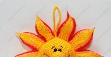 Вязаное солнце амигуруми крючком Игрушка солнышко крючком схема и описание